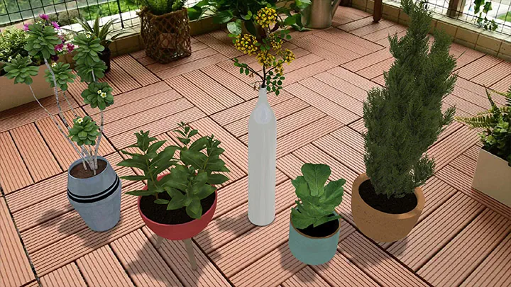 Simulation 3D de plantes pour exterieur